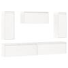 VidaXL TV Furniture 5 Pcs White Solid Pine Wood