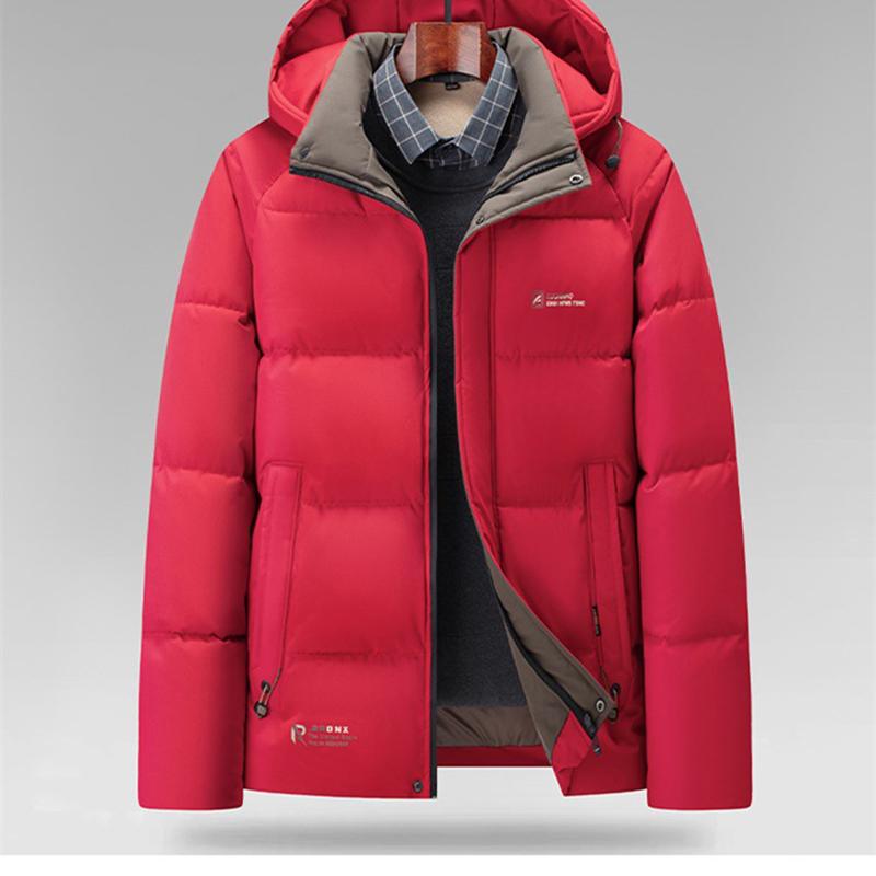 Warm Windproof Jacket Men Winter Fashion Comfortable Thickened Outdoor Hooded Overcoat Casual