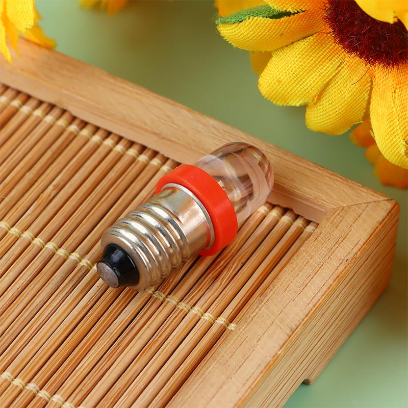 5PCS E10 LED Screw Base Indicator Bulb Cold White 12V DC Light Bulb  Low Power Consumption