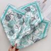 1116 spring new literary and artistic small square scarf women's versatile decoration matching shirt fashion high-end simulation silk scarf