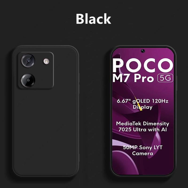 Liquid Silicone Phone Case For Xiaomi Poco M7 Pro 5G Case Cover Funda Back Cover For Poco M7 Pro 5G Case Cover