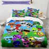 3pcs Duvet Cover Set (1*Duvet Cover + 2*Pillowcase, Without Core), Sprunki Game Print Soft All‑Season Bedding Set, Home Bedroom Decor Gift