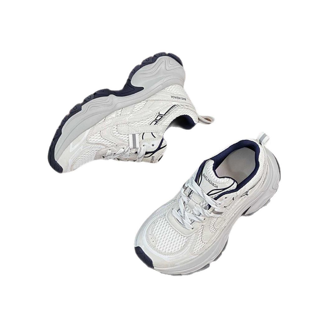 Mesh breathable silver dad shoes girl 2025 autumn new thick-soled versatile thin super fire sports casual shoes