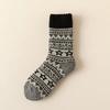 Winter Wool Socks Thickened Socks Retro Ethnic Style Couple Style Warm Mid-Calf Terry Socks