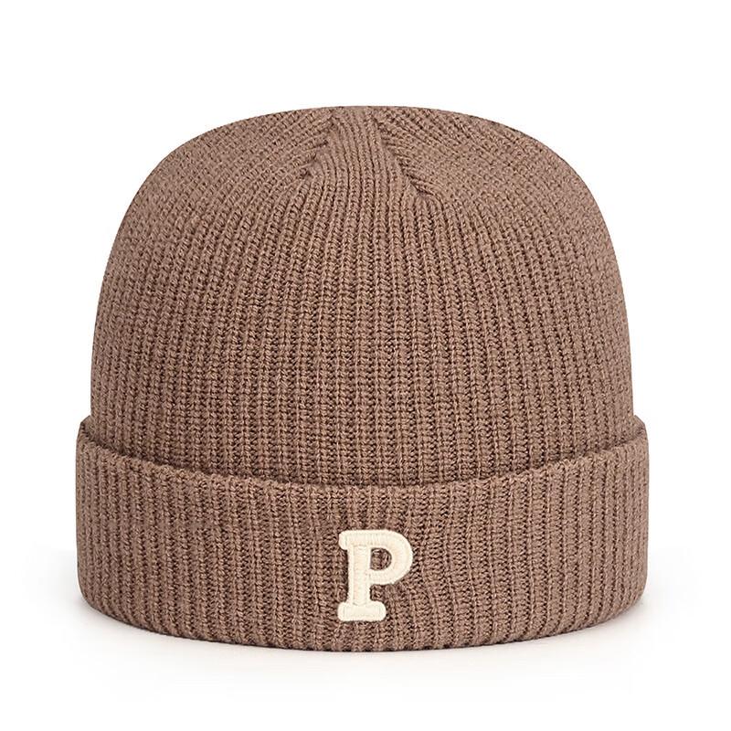 ZHENYUEQI P-Letter Cashmere-Blend Knit Beanie