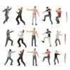 1:64 Mini People Figurines Model Outdoor Attack Against Bad Guys Scene Architectural Plastic