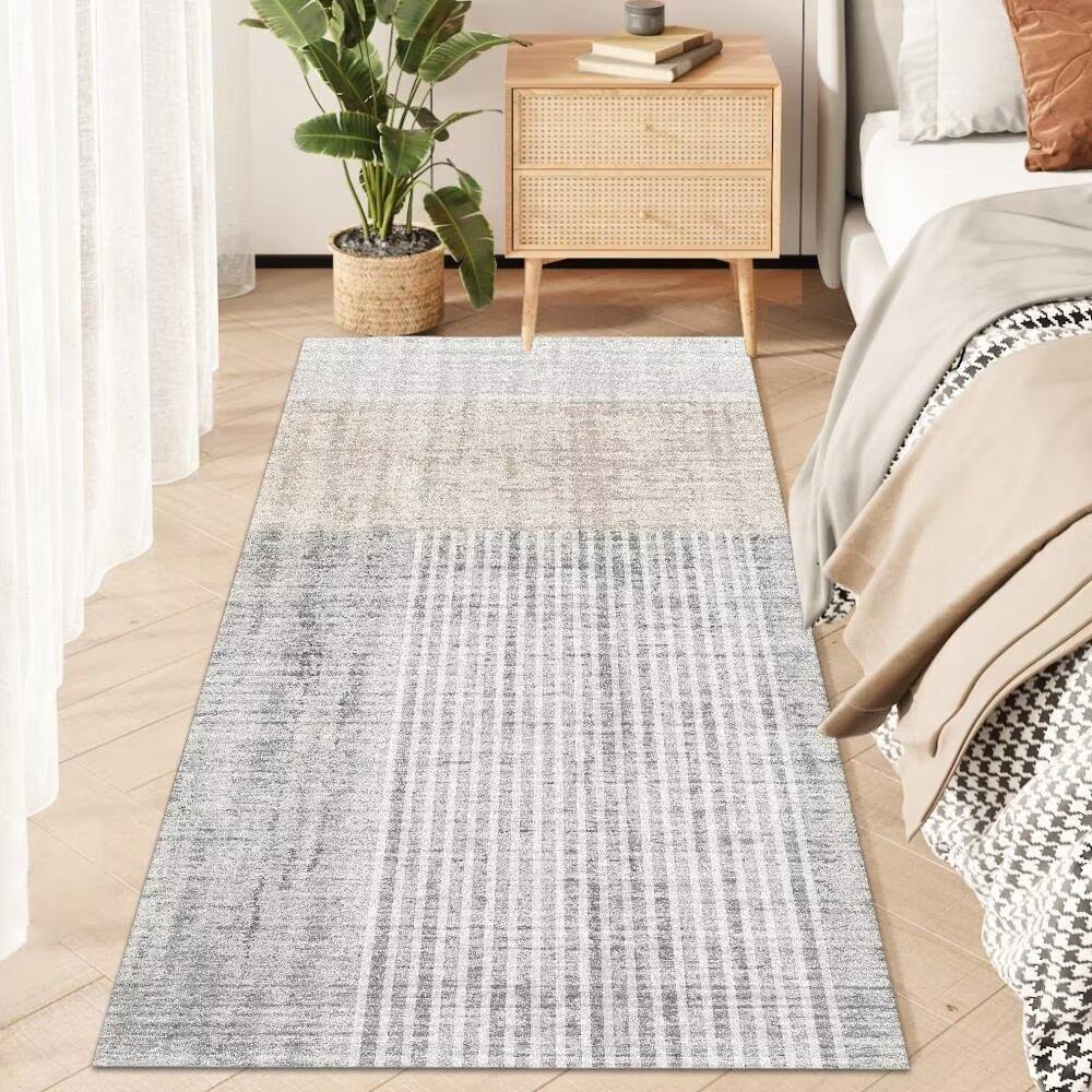Modern Carpet for Bedside Soft Bedside Rugs Large Living Room Floor Mat Rectangular Balcony Mats Simple Room Decoration Runner
