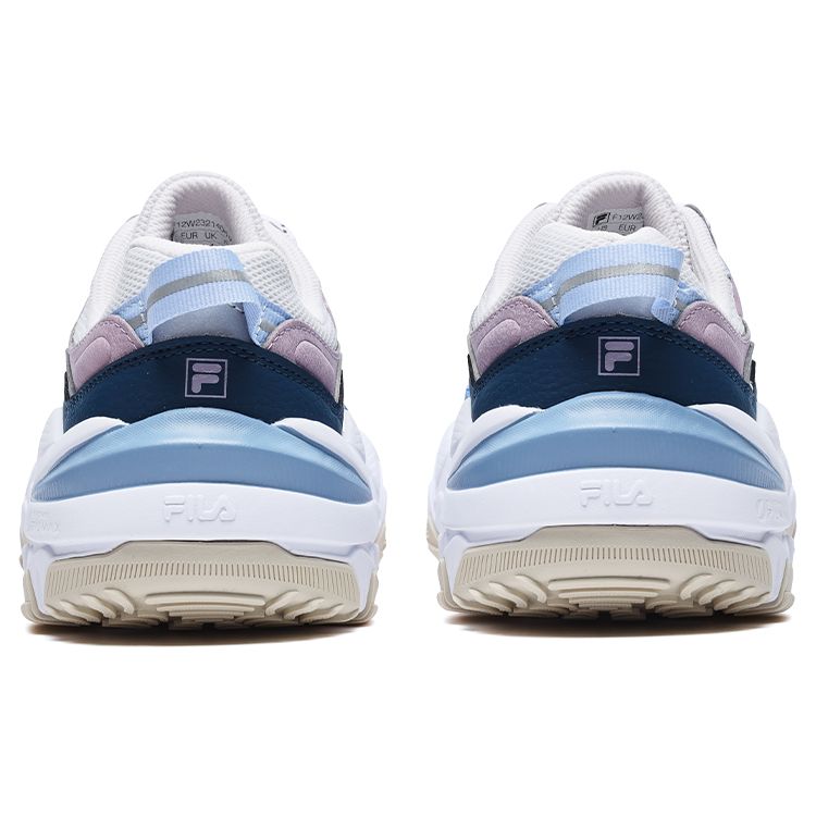 Fila Predator 2 Fabric Synthetic Leather Retro Sports Low-Top Lifestyle Shoes Women Sneaker Rain-Mist-Gray Cashmere-Blue F12W232140FNA