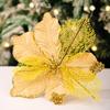 Christmas Poinsettia Artificial Flowers Xmas Tree Wreath Ornaments DIY Decoration New Year Wedding Party Holiday Decor