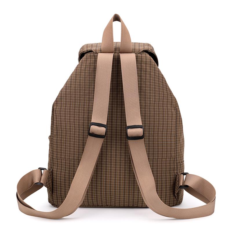 Vintage Check Backpack Commuter Lightweight Nylon Backpack