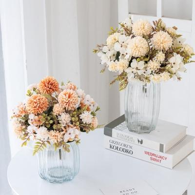 Simulationsblume Praktische realistisch aussehende Kunstseidenstoff Künstliche Hortensienblume Nordischer Stil Simulation Lila Blume Hochzeit Braut