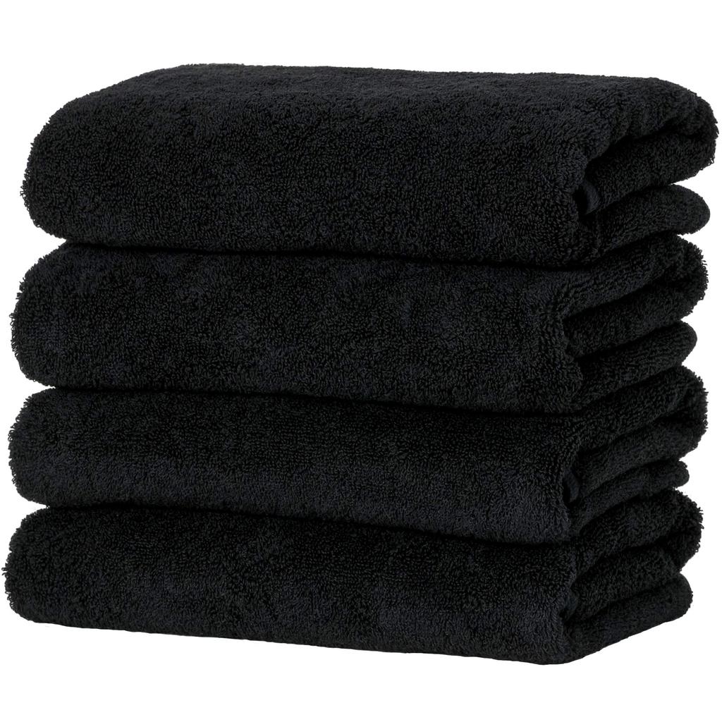 Towel Laboratory Mini Bath Jet Set of Standard Medium Low Fast JapanTechnology [Everyday Simple] #001 Towels, Black, 4, Type, Weight, Lint,
