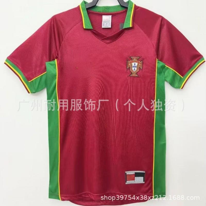 Retro Portugal Jerseys Commemorative Version No. 7 17 C Ronaldo Football Uniform Classic