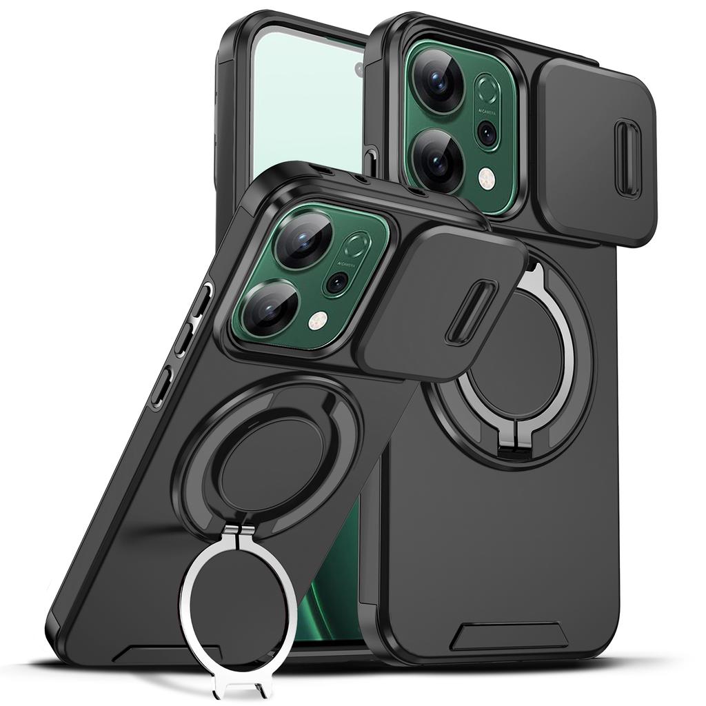 Anti-fall Armor Magnetic Bracket Case for OPPO Reno 14 Pro 5G Reno 14 F Slide Camera Protection Shockproof Cover