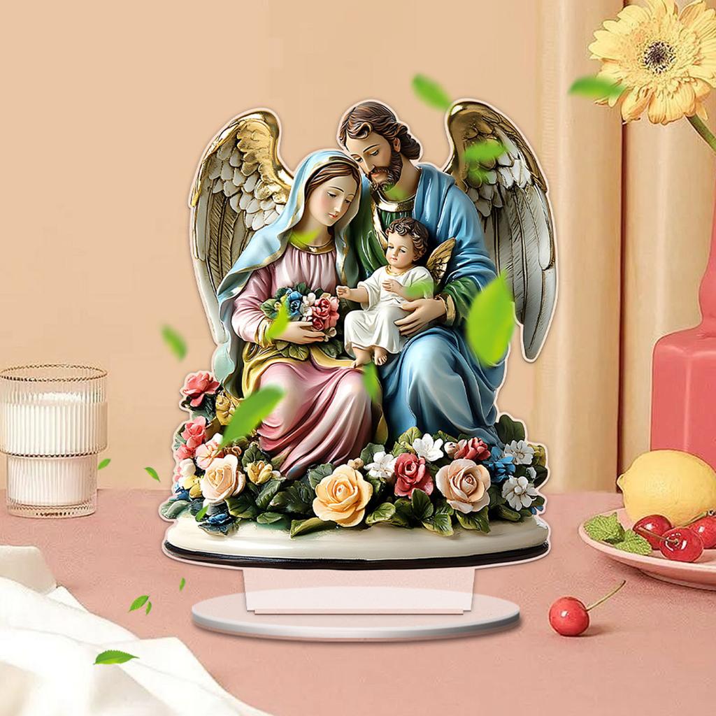 A Family Of Three Flowers 2d Flat Acrylic Home Tabletop Decoration Props To Give Gifts Crutches Ornament DéCorations De Table