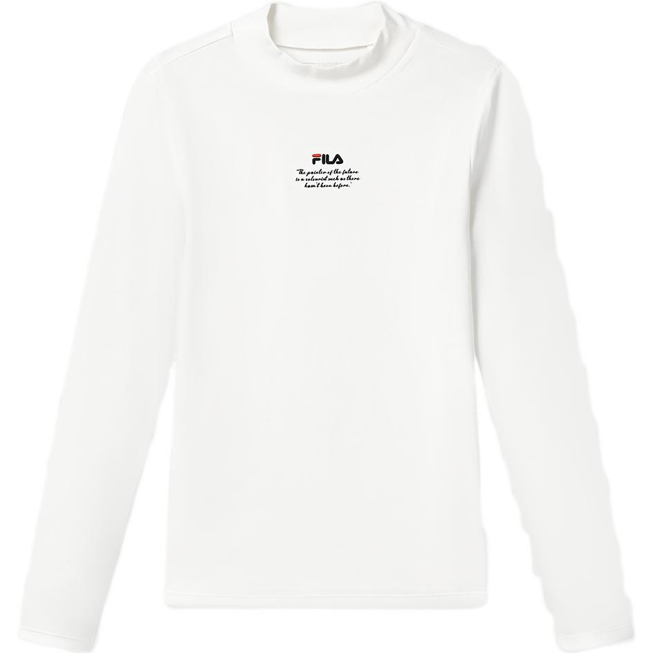 

FILA Van Gogh Museum 2.0 Solid Color Logo Print Crew Neck Pullover Regular T-Shirt Women Tops Cloud-Mushroom-White F11W318205F-WT L