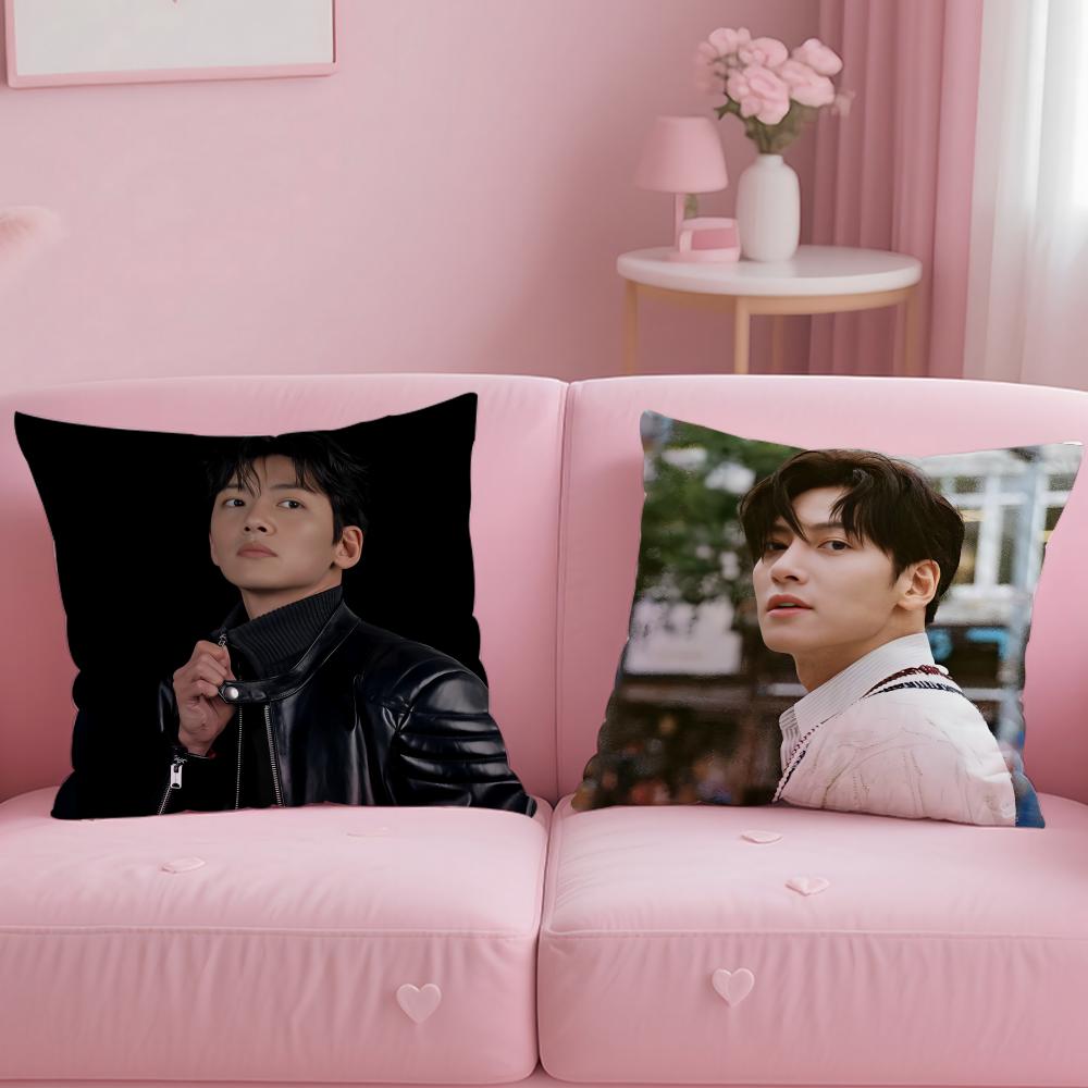 popular actor Ji Chang Wook Cushion Cover Soft & Easy-Wash Pillow Case – Versatile for Couch, Bed, Travel and Office