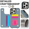 For iPhone 15 Pro Max Case with Card Holder,Kickstand,RFID Blocking PU+TPU Phone Back Cover