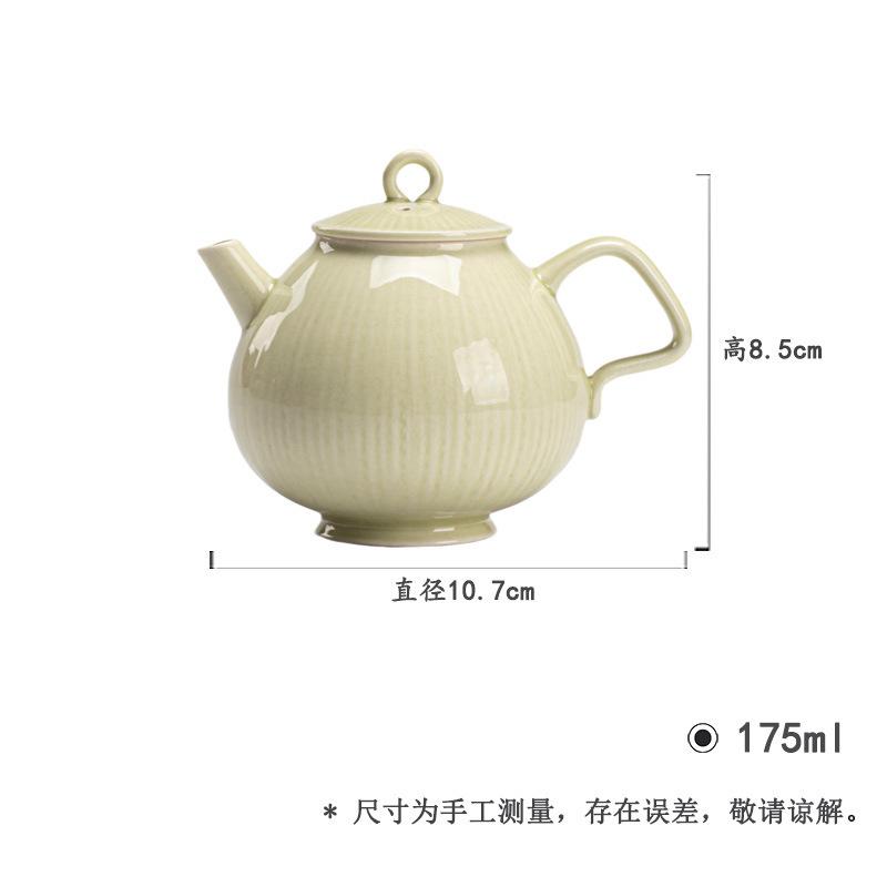 

175ml Handmade Reed Green Galze Teapot Boutique Palace Lantern Filter Pot Tea Brewing Kettle For Tea Scholar Drinkware Gifts