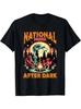 Nationale Parken Na Zonsondergang in Landschappen Retro Vintage Kleding T-shirt, Normale Pasvorm
