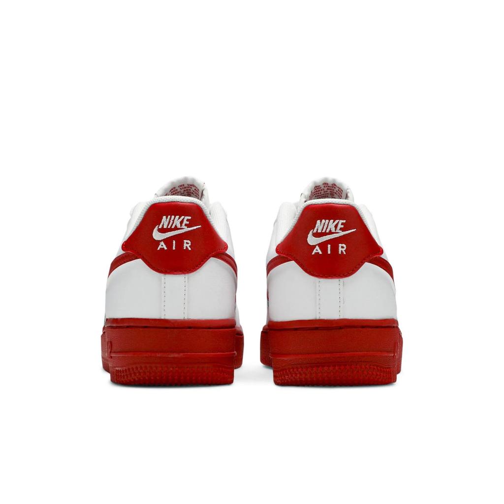 Nike Air Force 1 Grade School 'White Red Sole' (Unisex) White / University Red Kids' Skateboarding Shoes CV7663 102