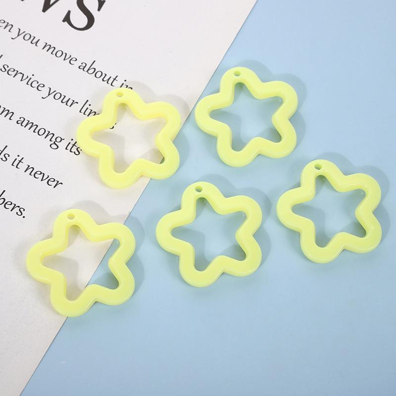 Pastel Star Wave Acrylic DIY Keychain and Hair Accessory Material
