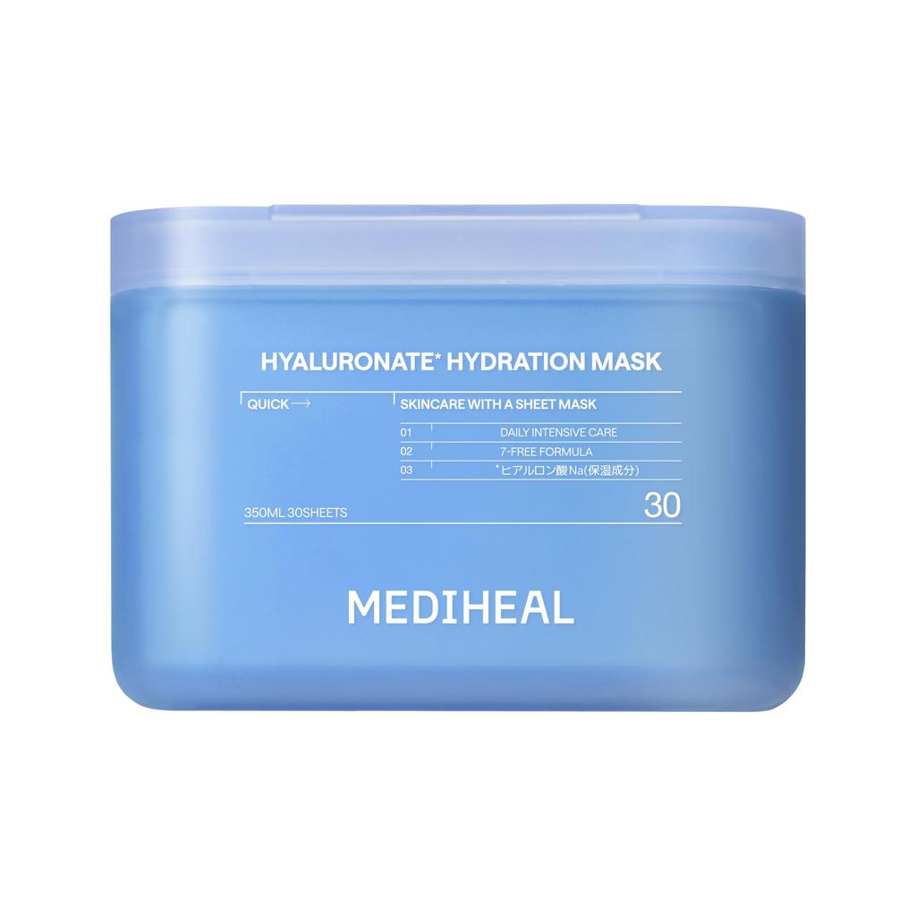 MEDIHEAL Hyaluronic Acid Sheet 30 Large Daily Highly Moisturizing Moisturizing Skin Mask, Sheets, Capacity, Use, Care,