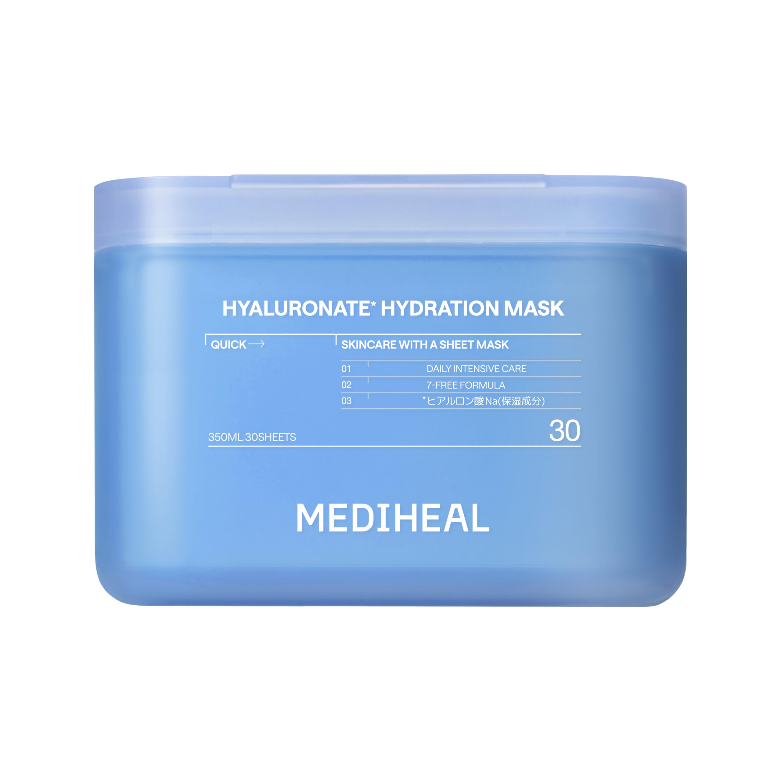 

MEDIHEAL Hyaluronic Acid Sheet 30 Large Daily Highly Moisturizing Moisturizing Skin Mask, Sheets, Capacity, Use, Care,