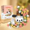 Diy Dog Cat Panda Raccoon Cute Pet Small Building Block Model Series Ornaments Children'S Toy Christmas Birthday Gifts For Kids
