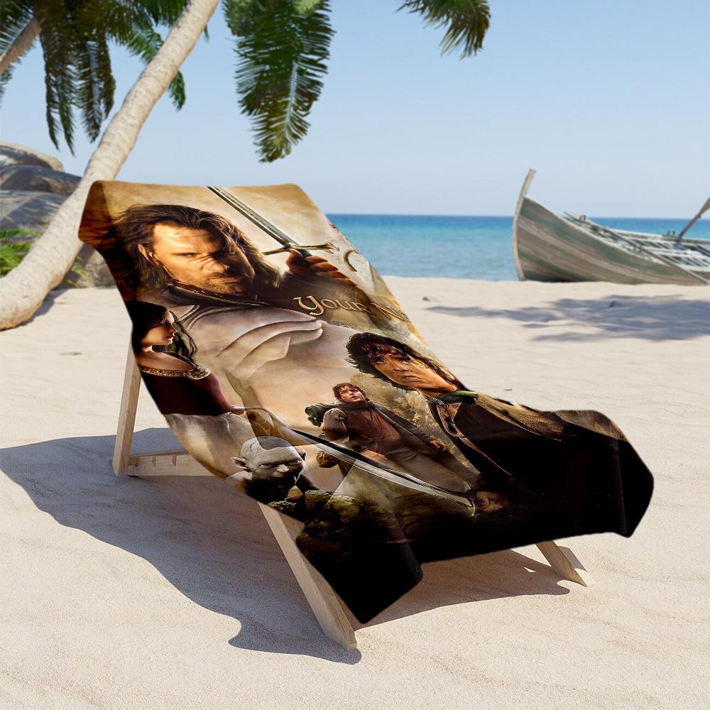 Lord Rings Customizable Name Beach Towel Soft Durable Quick-Dry