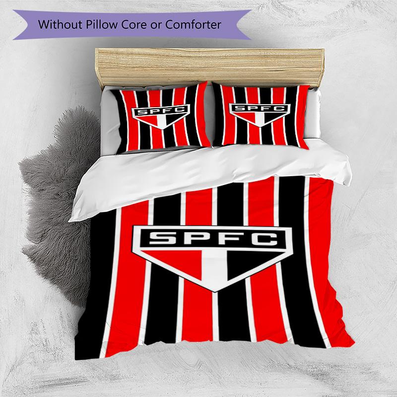 Paulo Fc Emblem Printed Pattern Duvet Cover Set – includes 1 duvet cover and 2 matching pillowcases Bedroom decor Christmas gifts