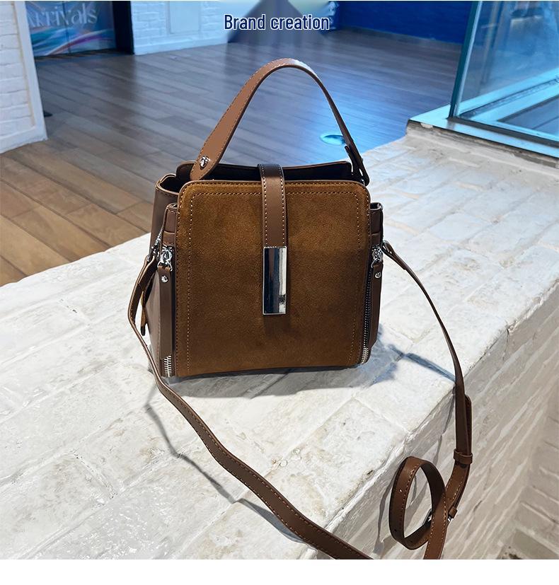 Women's Frosted Cowhide Handbag - 2025 Autumn/Winter Casual Versatile Large Capacity Shoulder & Crossbody Bag
