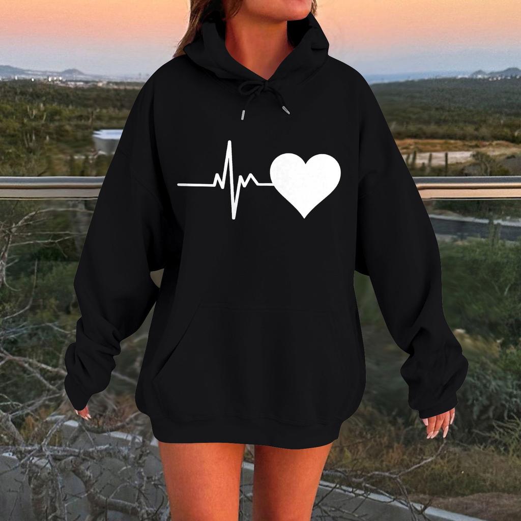 Womens Hoodies Oversized Sweatshirts Long Sleeve Casual Pullover Hooded Sweatshirt Tops