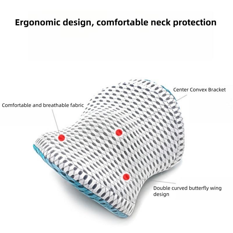 For Memory Foam Car Headrest Pillow 4D Mesh Comfort Breathable Fabric Car Seat Neck Pillow