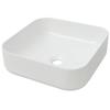 VidaXL Lavabo Carré Céramique Blanc 39x39x13,5 cm Vasque à Poser Salle de Bain 142338