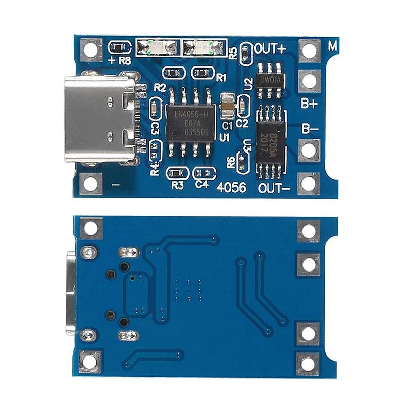 TP4056 5V 1A 18650 Lithium-Akku-Ladegerät-Modul Mini-USB/Micro-USB/Typ-C-Anschluss Schnittstelle Ladeplatine Mit Doppeltem Schutz