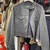 2025 Autumn/Winter Korean Style Suede Velvet Jacket: Women's Loose, Slimming, Short, Long Sleeve, Trendy Top