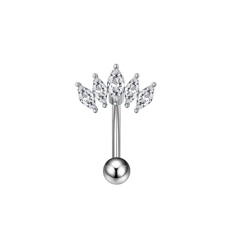 Prívesok Motýľové Srdce Piercing do Pupka Ženy Dievčatá Nerezová Oceľ Zirkón Piercing do Pupka Šperky Darčeky