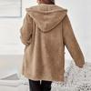 Women's Winter Plush Hooded Jacket Casual Zip-Up Coat With Pockets Soft Fleece  For Fall Winter Winter Jacket