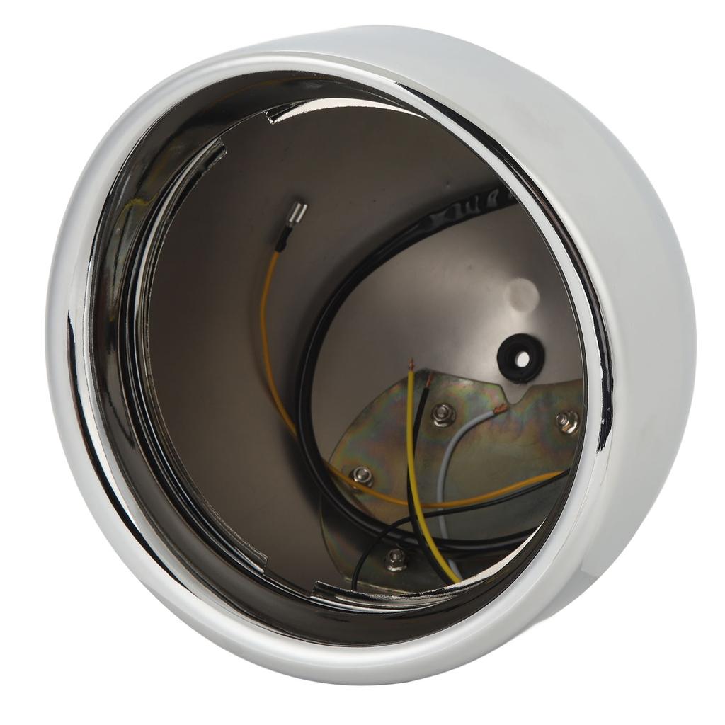 Rundes Scheinwerfergehäuse 67789‑91 Chrom Scheinwerfer Birnen Eimer Schale für Motorrad mit 7 Zoll Scheinwerfer