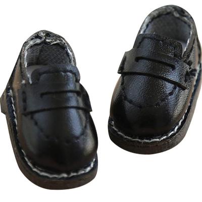 HIGHAWK 11cm Body Shoes OB11 Size Obitsu 11 Obitsu Doll OB11 Shoes Leather Shoes Shoes Japanese Style (Black)