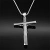 Stainless Steel Christian Jesus Cross Crucifix Pendants Necklaces for Men Women Silver Color Chain Necklaces Jewelry Gift