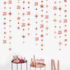 Rose Gold 25th Birthday Decorations Number 25 Circle Dot Twinkle Star Garland Metallic Hanging Streamer Bunting Banner Backdrop for Girls Twenty Five