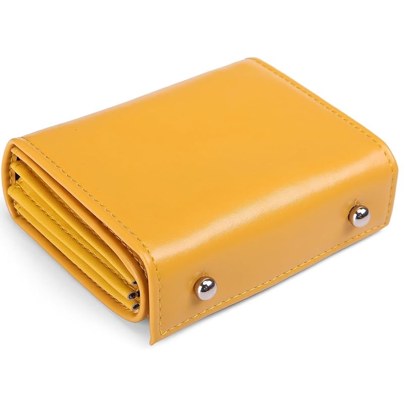 

[Legare] Legare bifold wallet wallet men s ladies genuine leather leather brand bi-fold bifold bifold wallet compact (yellow)