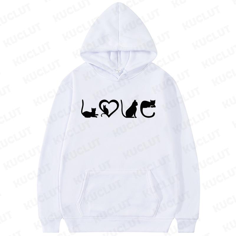 Cat Mama Print Hoodies Fashion Casual Long Sleeve Sweatshirts for Autumn Winter Clothing Mom Sportwear Fashion Women Clothes