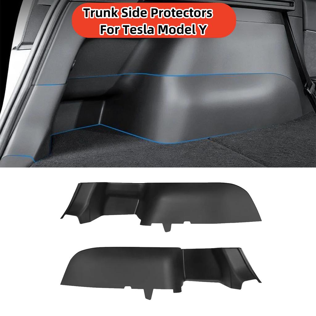 Trunk Side Guards ABS Cover for Tesla Model Y 2024 2024 2024 Rear Trunk Side Protector Cover Pad Decoration Scuff Plate ABS