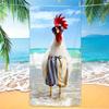 Funny Rooster Print Beach Towel Quick Dry Microfiber Towel Soft Lightweight Absorbent Towel for Summer Beach Pool and Travel Use