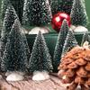 Mini Christmas Tree Sisal Silk Cedar Small Xmas Tree For Home Room Decor Gold Silver Blue Green White Mini Tree