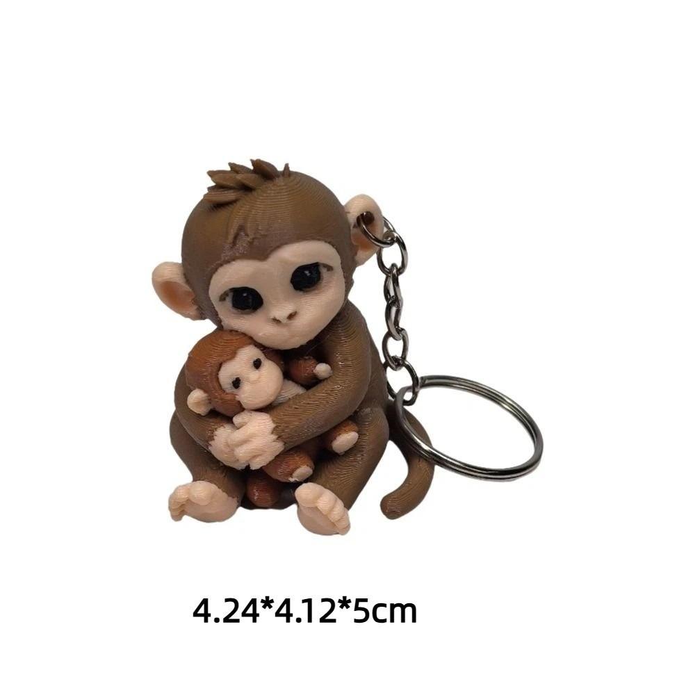 3D Printing Key Chain Pendant Creative Purse Charm Fashion Orangutan Keychain Gift