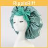 Satin Waterproof Multicolored Shower Cap With Bow Decor For Home Gym And